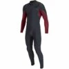 O’Neill Hyperfreak Fire 4/3+ Chest Zip Men’s Wetsuit 2023 -Dakine Sale oneill hyperfreak fire 4 3 plus chest zip blk dkred front 2